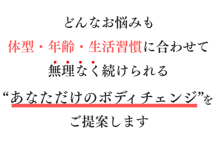 あなただけのボディチェンジプログラム